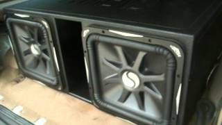 2 Kicker Solo Baric L7 15quots on a American Bass VFL 1201 in Atrend Ported box [upl. by Petigny]