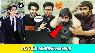 BTS V Kim Taehyung TikTok Edits  Reaction  BTS REACTION [upl. by Ailimac]