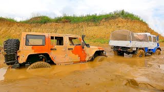 Mud Wars RC Cars Battle on Extreme Mud Terrains  Mercedes Ford Jeep Chevrolet and Land Rover [upl. by Sadler]