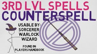 3rd Level Spell 12 Counterspell DnD 5E Spell [upl. by Shep583]