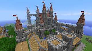 Building a Huge Fantasy Castle  Minecraft Beta 173 18 [upl. by Brand]