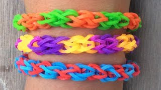 Hoe maak je een dikke ronde armband met Rainbow Loom bandjes en twee plastic vorkjes [upl. by Notsruht808]