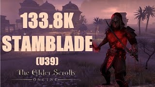 ESO  Stamina Nightblade 1338k PvE DPS Build  U39 [upl. by Nefets698]