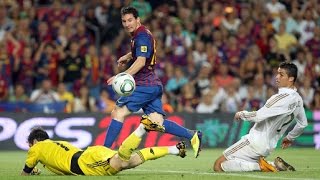 Messi goal vs Real MadridSpanish Supercup without commentators [upl. by Anairuy589]