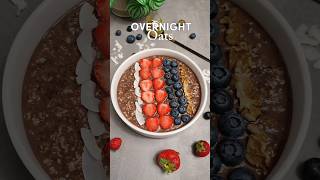 Overnight oats meal prep for breakfast 🍓🫐 recipe breakfast protein healthyrecipes yum [upl. by Clarette]