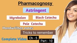 Astringent  Tricks to Remember  Myrobalan  Black Catechu  Pale Catechu  Drishti Pharma [upl. by Llieno]