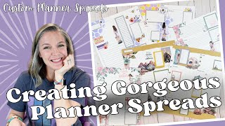 Creating Gorgeous Planner Spreads  Custom Planner Spreads  How to Plan [upl. by Kevan]