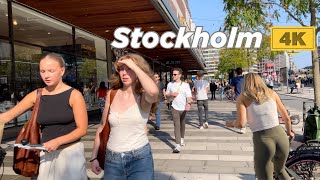 Stockholm Walk 4K Hot Sunny day in Stockholm 🌞 [upl. by Bocock]