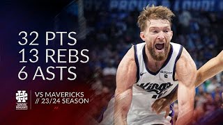 Domantas Sabonis 32 pts 13 rebs 6 asts vs Mavericks 2324 season [upl. by Aihsel870]