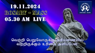 MASS 19112024 – 0530 AM  LIVE  STFATIMA SHRINE  VALLIYUR  TAMILNADU  INDIA [upl. by Grube642]