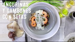 Recetas de Navidad  Setas con Anguriñas y gambones [upl. by Lynette904]