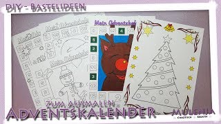 DIY  Adventskalender zum ausmalen [upl. by Eras]