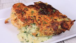 Cheesy Spinach Stuffed Chicken Breast Recipe [upl. by Ledniahs665]