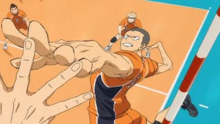 Rise of Ryunosuke Tanaka  Karasuno high Vs Inarizaki high part 2  Haikyuu [upl. by Satterlee]