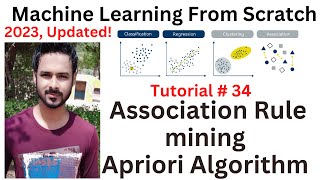 Tutorial 34 Association rule mining  Apriori Algorithm in Hindi Urdu Theory Part 1 [upl. by Assilanna]