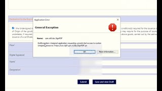 General Exception Unsigned application requesting unrestricted access yo system [upl. by Tania889]