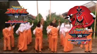 Gotcha☆Ginmaku ～Goseiger VS Shinkenger Ending Dance [upl. by Suirrad]