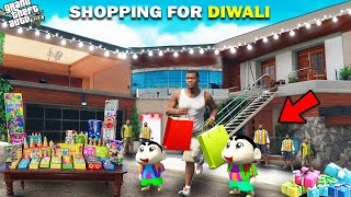 GTA 5  Franklin amp Shinchan Shopping For Diwali Celebration In Ultimate New Luxury House GTA 5 [upl. by Enyawad194]