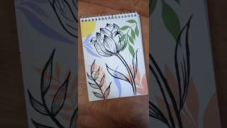 Floral Art with PASTEL ACRYLIC COLOURS art painting acrylicpainting drawing youtubeshorts [upl. by Doolittle263]