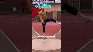 MASSIVE Shot Put training throw from 2x Olympic Champion Ryan Crouser 🔥🔥🔥 RARE FOOTAGE [upl. by Aitnohs]