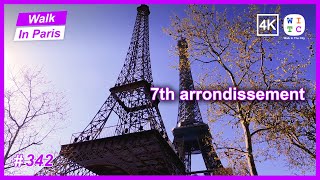 7th arrondissement Paris France  Walk In Paris  Paris walk [upl. by Tekcirc]