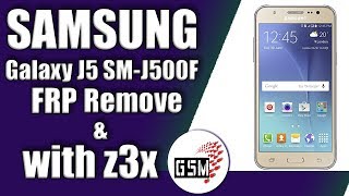 Samsunng Galaxy J500F Frp Bypass with Z3X Box  J500F Frp Bypass  J5 Frp Remove  Remove Frp J500F [upl. by Charisse]