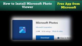 How to Install Microsoft Photo Viewer for Windows 1011  Free App from Microsoft [upl. by Alphard]