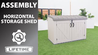 Lifetime Horizontal Storage Shed  Lifetime Assembly Video [upl. by Ytirev]