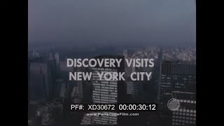 quot DISCOVERY VISITS NEW YORK quot 1968 TOUR OF NEW YORK CITY PAN AM BUILDING WALL STREET XD30672 [upl. by Aprilette]