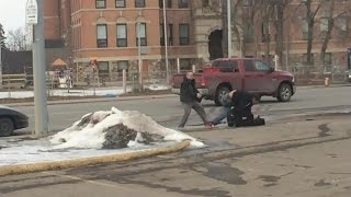 Bystander video shows Edmonton Good Samaritan in action [upl. by Anaeerb941]