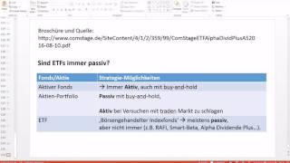 Teil 109 comstage Alpha Dividende Plus ETF [upl. by Eelir895]