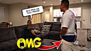 SAGGING MY PANTS TO SEE HOW LARO REACTS HILARIOUS🤣 [upl. by Cari]