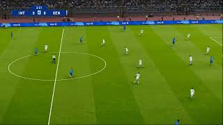 INTERNAZIONALE MILAN VS GENOA  PES 2021 GAMEPLAY [upl. by Odrarej]