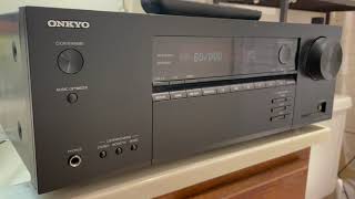 Onkyo TXSR393 52 Channel AV Receiver  DENTED [upl. by Ahsilet]