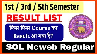 DU 1st  3rd  5th Semester Result Update 2024  SOL Result Update 2024  Ncweb Result Update 2024 [upl. by Abert604]