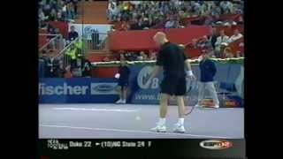 Grosjean vs Agassi Madrid 2002 [upl. by Ahsats]