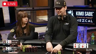 Phil Hellmuth Kelly Winterhalter Brad Garrett  Livestream Texas Holdem Stream Cash Game [upl. by Mendez]