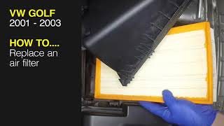 How to Replace the air filter VW Golf 2001 to 2003 [upl. by Kutzer]