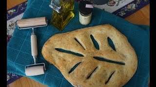 Easy Homemade Fougasse no knead no mixer it’s as easy as making pizza [upl. by Halsy64]