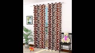 Geometric Box Printed Multicolour curtain Set of 2PolyesterOaiy ₹500 only❤❤❤ [upl. by Resiak]