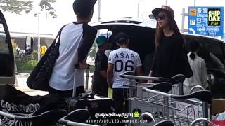 Fancam 130603 Kwon Twins and YG Dancers at ICN [upl. by Anwahsak]