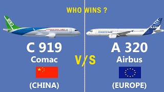 Who wins  Chines C919 vs European A320 aircraft Comparison [upl. by Milt]