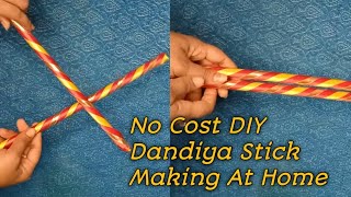 No Cost DIY Dandiya Stick Making At Home [upl. by Yslek]