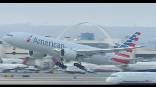 American Airlines Boeing 777200ER N773AN takeoff from LAX [upl. by Ramar200]