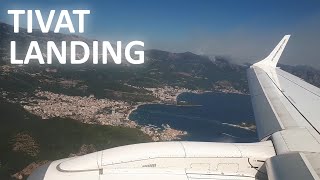 Landing in Tivat Montenegro  Engine view [upl. by Kev]