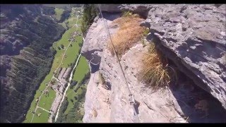 Via Ferrata de Murren ó ferrata de los 3000 piés  Gopro hero 3 [upl. by Yseulte454]