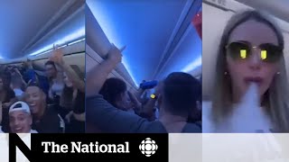 Outrage grows after video of partiers on Sunwing plane [upl. by Paryavi]