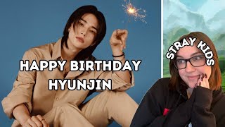 HAPPY BIRTHDAY HYUNJIN  long for you hey you Milan vlogTaste Mirotic Psycho Fancams Reaction [upl. by Ayet]