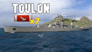 World of WarShips Toulon  7 Kills 171K Damage [upl. by Randal343]