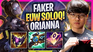 FAKER IS A GOD WITH ORIANNA IN EUW SOLOQ  T1 Faker Plays Orianna MID vs Ezreal  Bootcamp 2024 [upl. by Ariak]